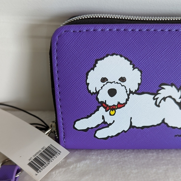 marc tetro Bichon Frise Wristlet Wallet Zip Around PVC Saffiano Gift Boxed NWT - Picture 12 of 12